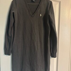 Ralph Lauren Dark Gray V-Neck Sweater